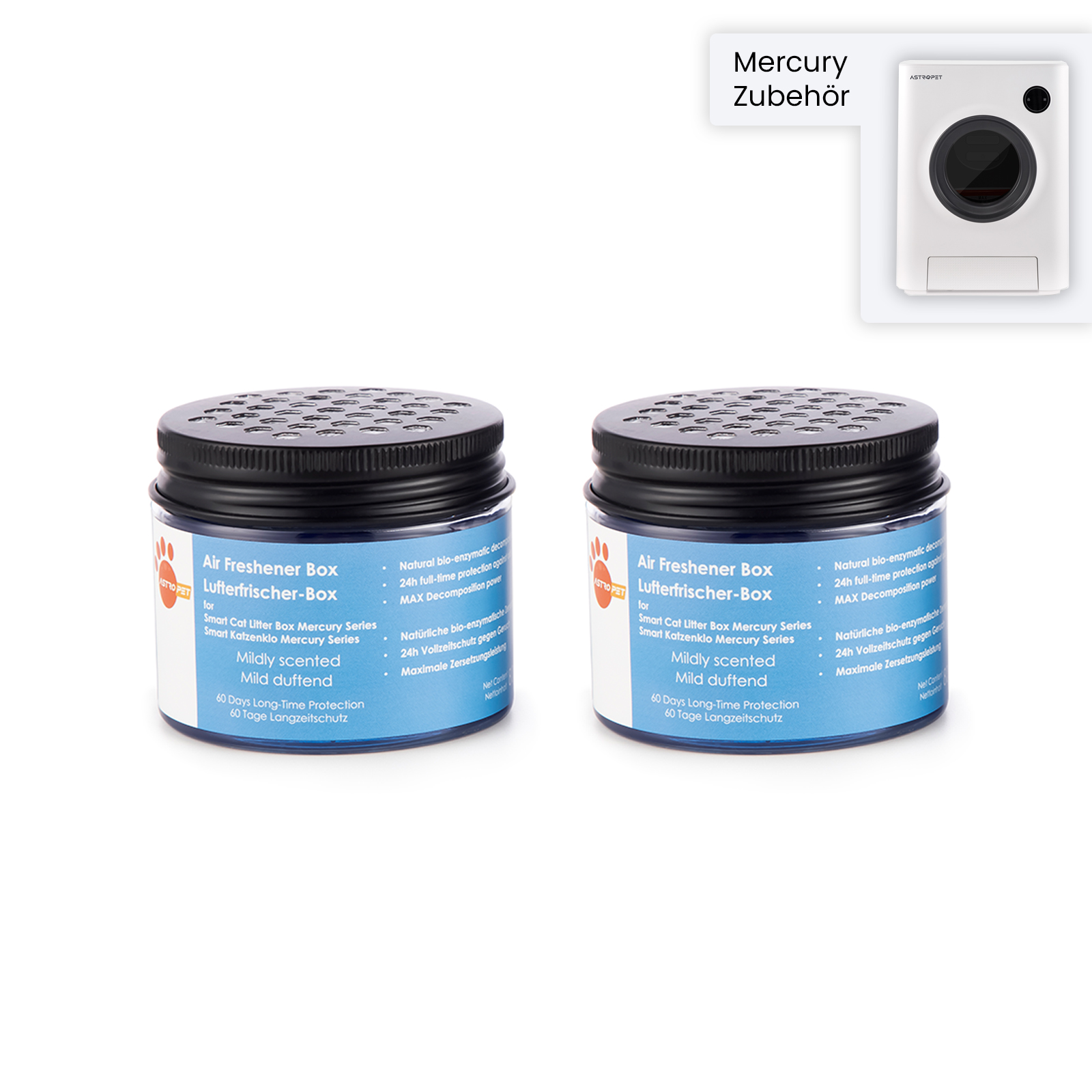 AstroPet Lufterfrischer für Katzentoilette Mercury Series (2 Stück)