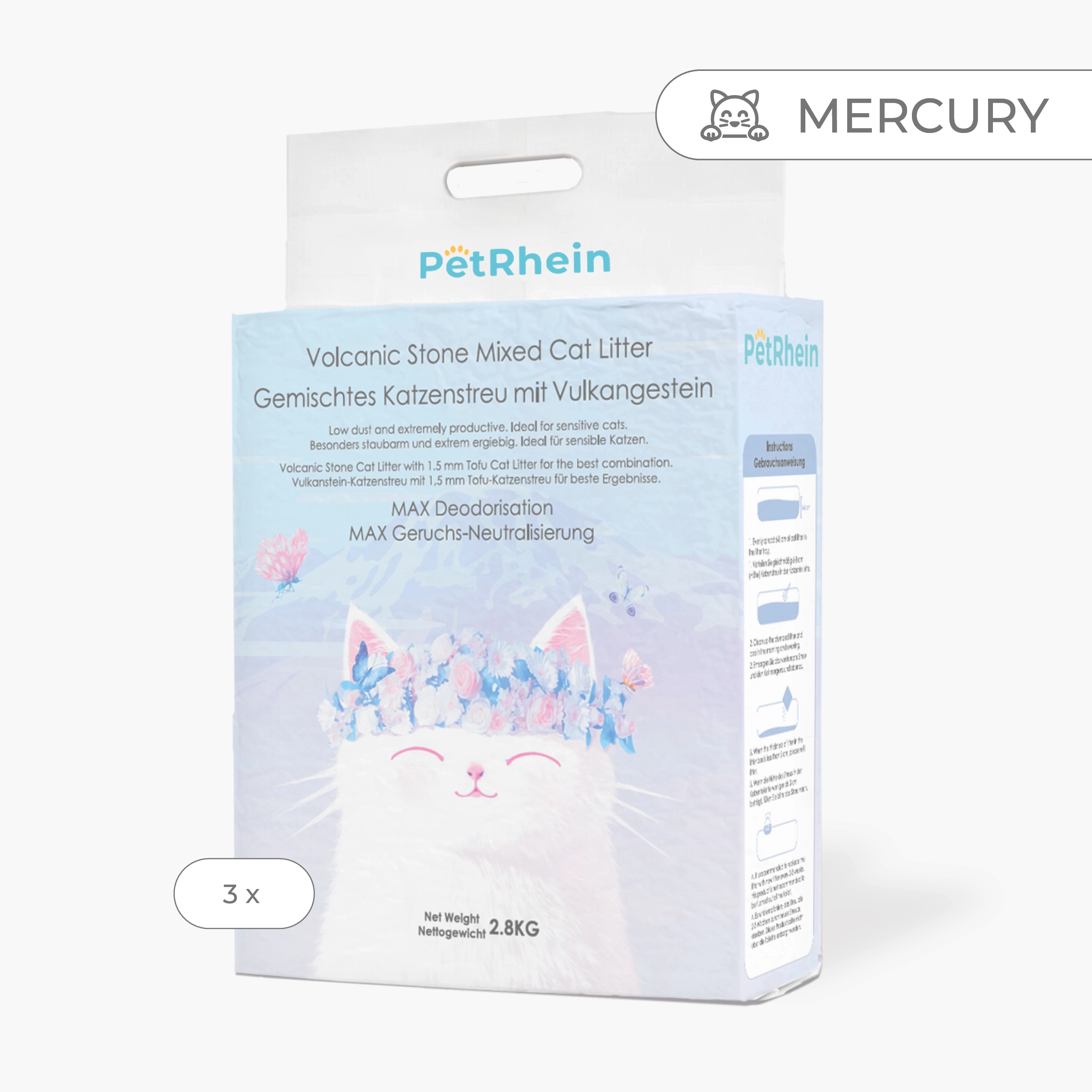 Katzenstreu für Mercury Series (Tofu gemischt mit Vulkangestein)